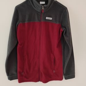 Columbia Red and Gray Fleece Jacket